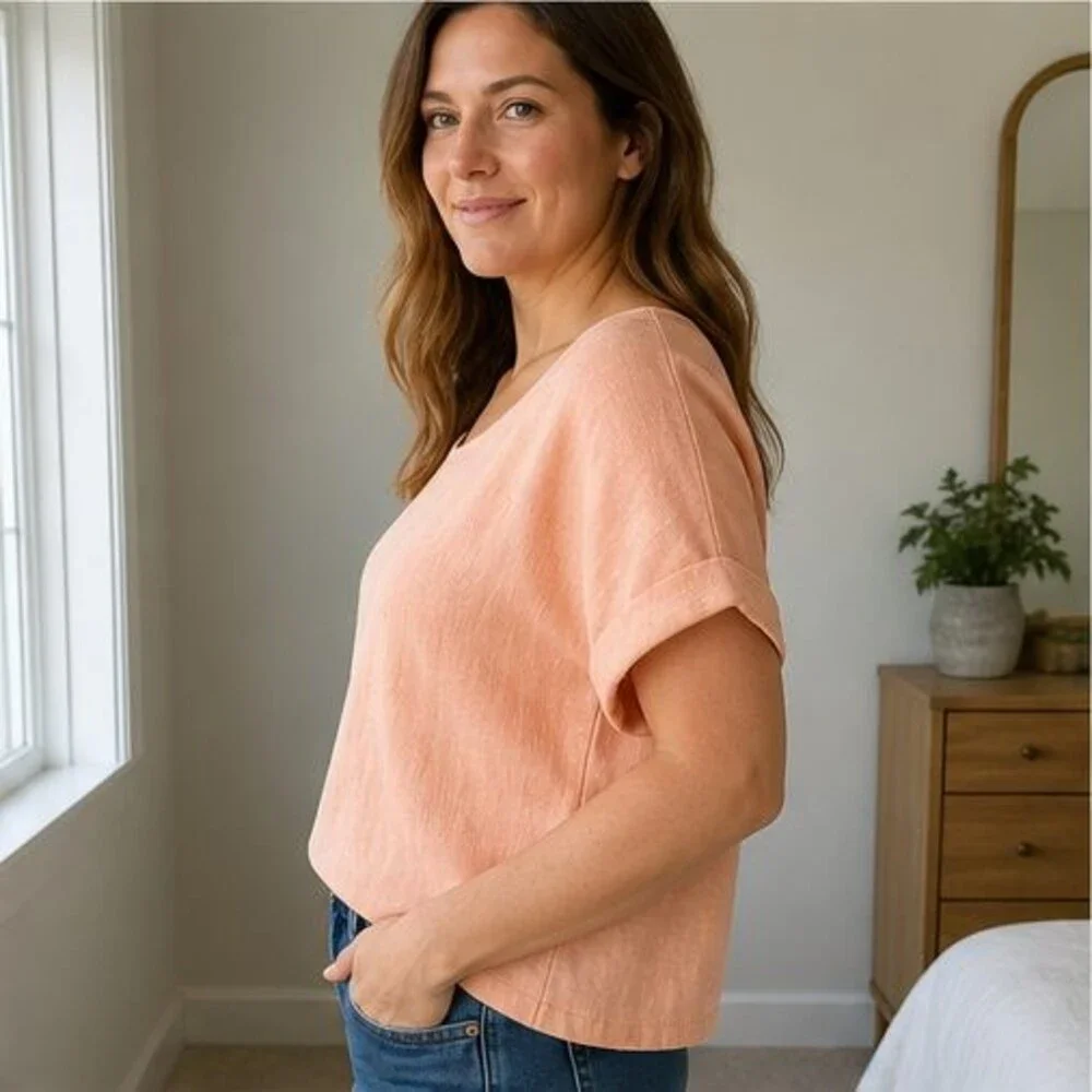 Taupe Button Blouse